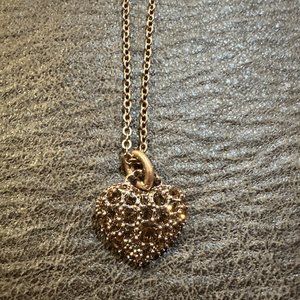 Pilgrim Beige Heart Copper Necklace